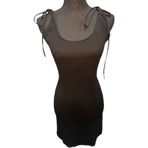 Kendall & Kylie Dress Women's Size Large Mini Black Stretch Spaghetti Strap NWT